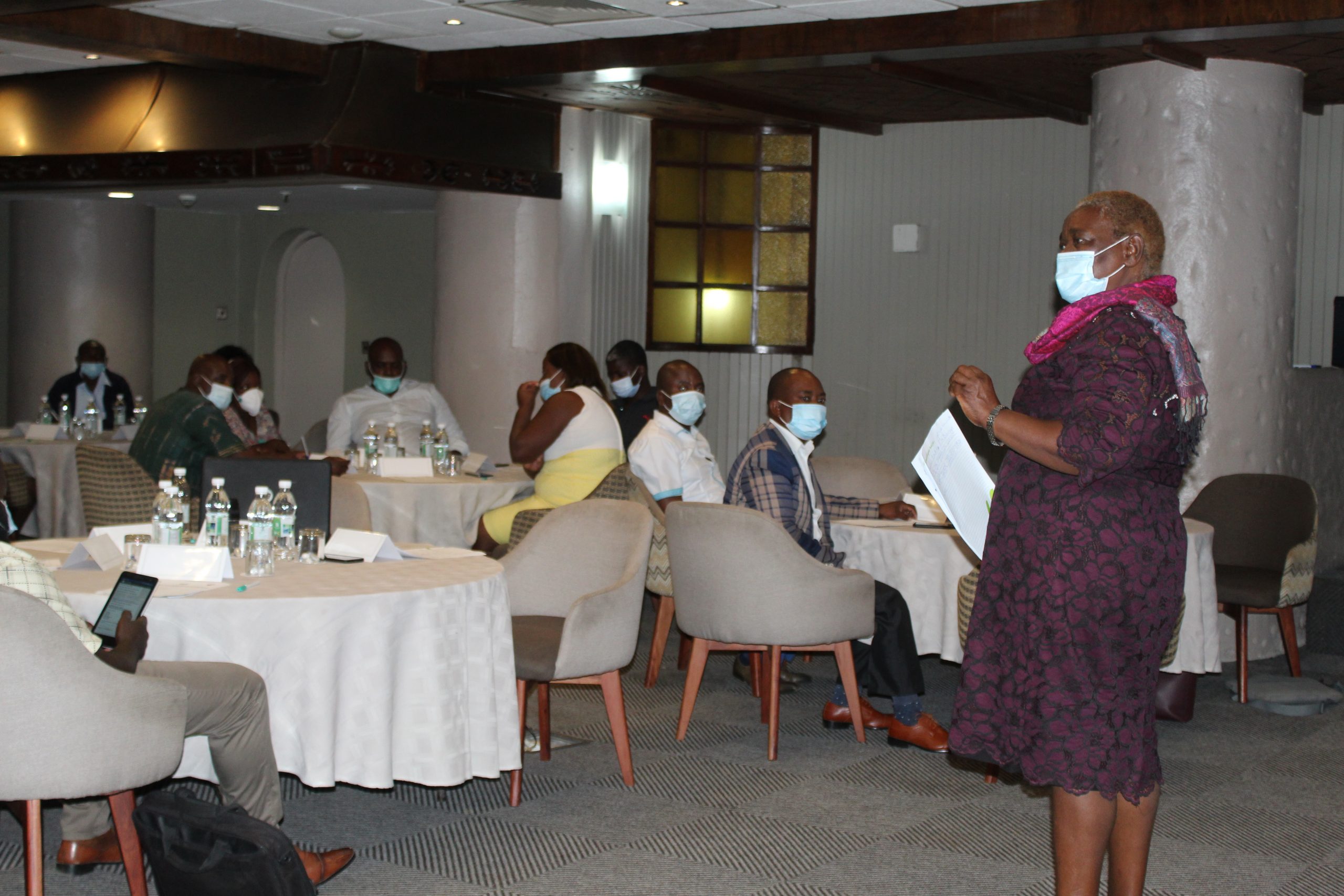 WAG Executive Director Mrs Edinah Masiyiwa addresses the Zim Nurses Association at the sensitisation meeting