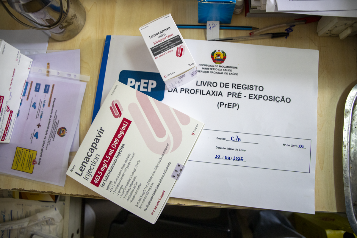 Health officials at Ndlavela Health Center in Mozambique during the launch of Lenacapavir HIV prevention programme