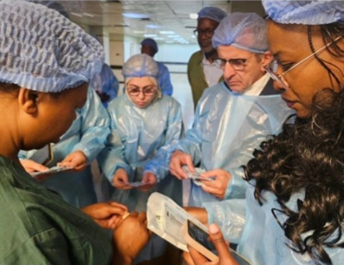 Egyptian cardiothoracic surgeons working with Zimbabwean doctors during a paediatric heart surgery mission at Parirenyatwa Hospital