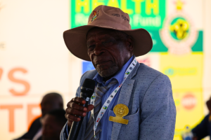 Chief Chipuriro addresses delegates during a traditional leaders’ meeting on child marriage prevention in Bulawayo.