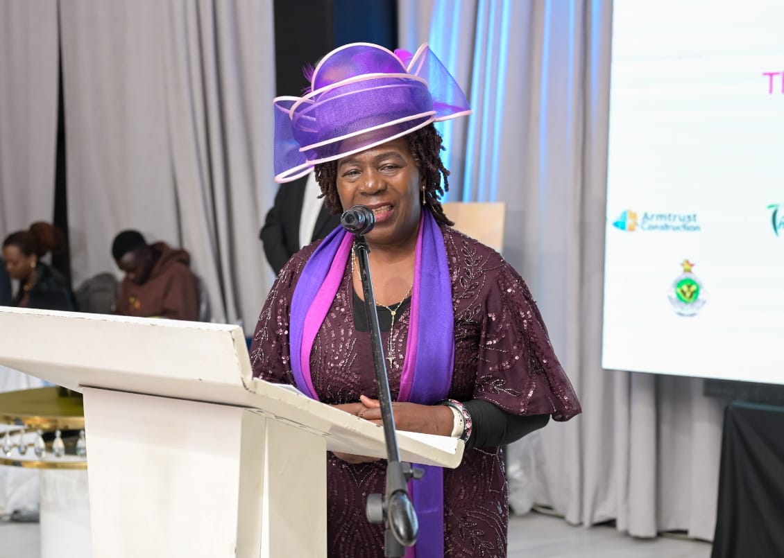 Dr Anna Mary Nyakabau speaks during the CancerServe Trust Threads of Triumph Survivors' Dinner in Harare.