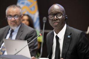 WHO Regional Director for Africa Prof Mohamed Yakub Janabi delivers a message marking World Blood Donor Day 2026