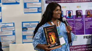 Zimbabwean HIV advocate Tendayi Westerhof receives the Ruth Cardoso Movement Building Award at the IAS 2026 Conference in Rio de Janeiro.