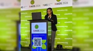 Sandra Murwira presents cervical cancer screening findings at the AIDS 2026