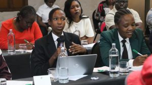 Tadiwanashe Mashonganyika speaks during a dialogue on Zimbabwe's Home-Grown School Feeding Programme